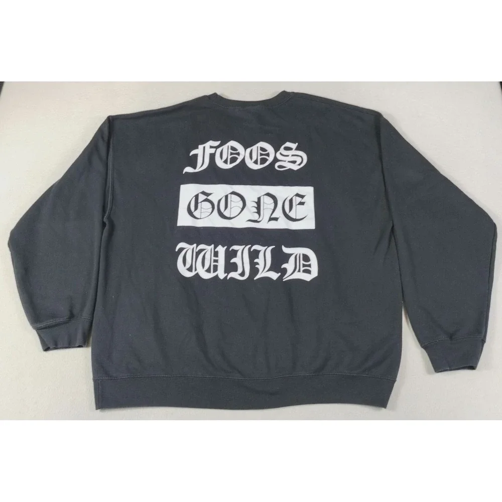 Foos Gone Wild Sweatshirt Mens XL Black Fleece Crewneck Saca La Bolsita Graphic